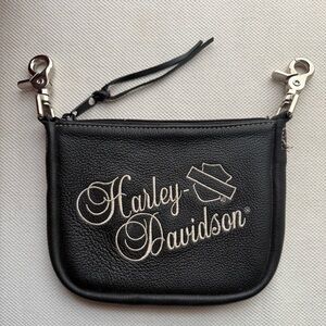 Harley-Davidson Black Leather Clutch